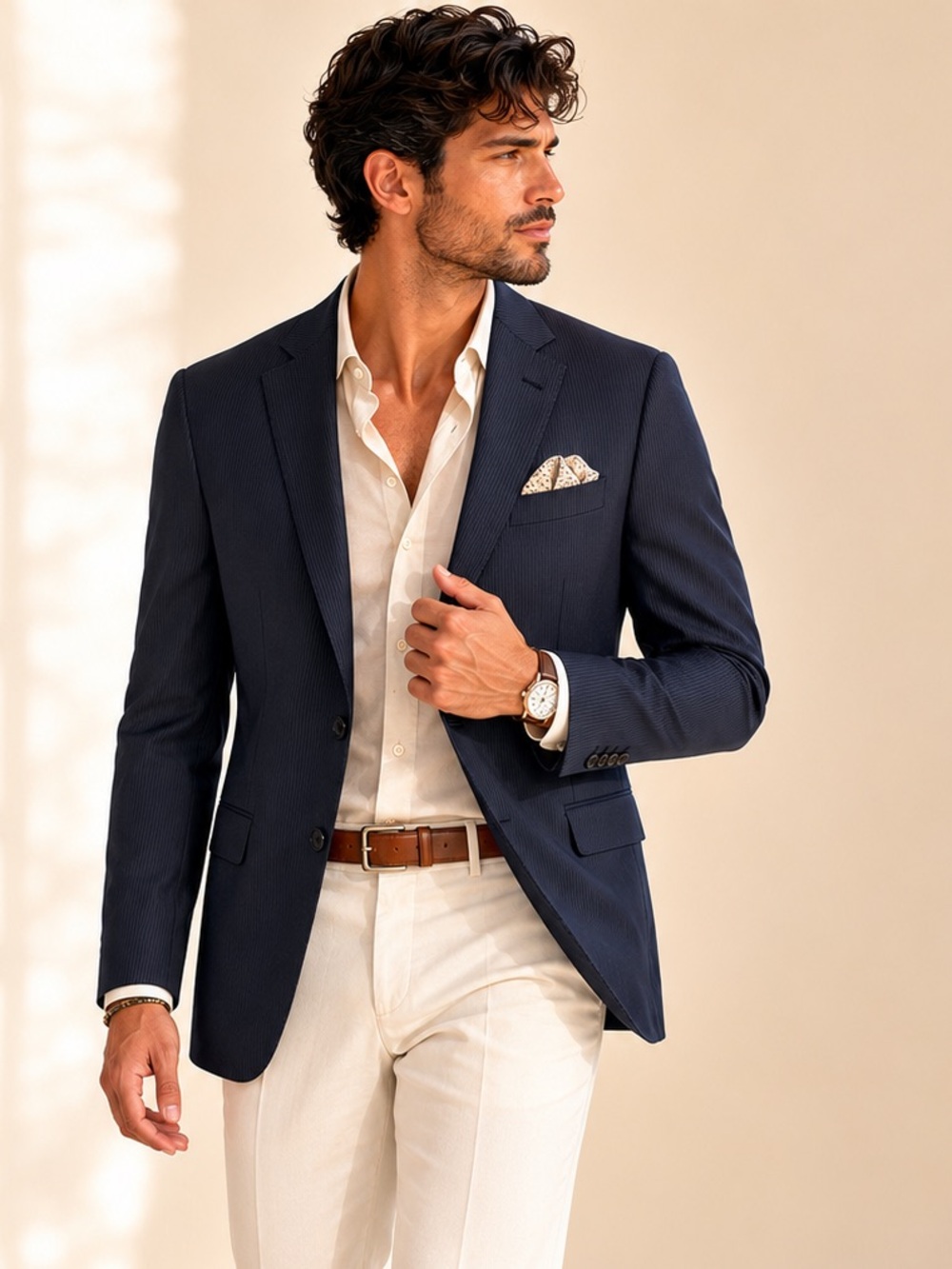 Canali x Henri Vézina Virgin Wool Micro Pinstripe Blazer Made in Italy Size 38R